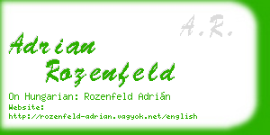 adrian rozenfeld business card